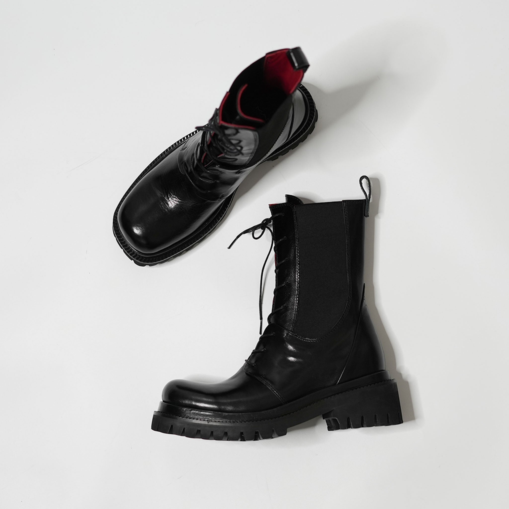 537064 Lace-up side gore boots