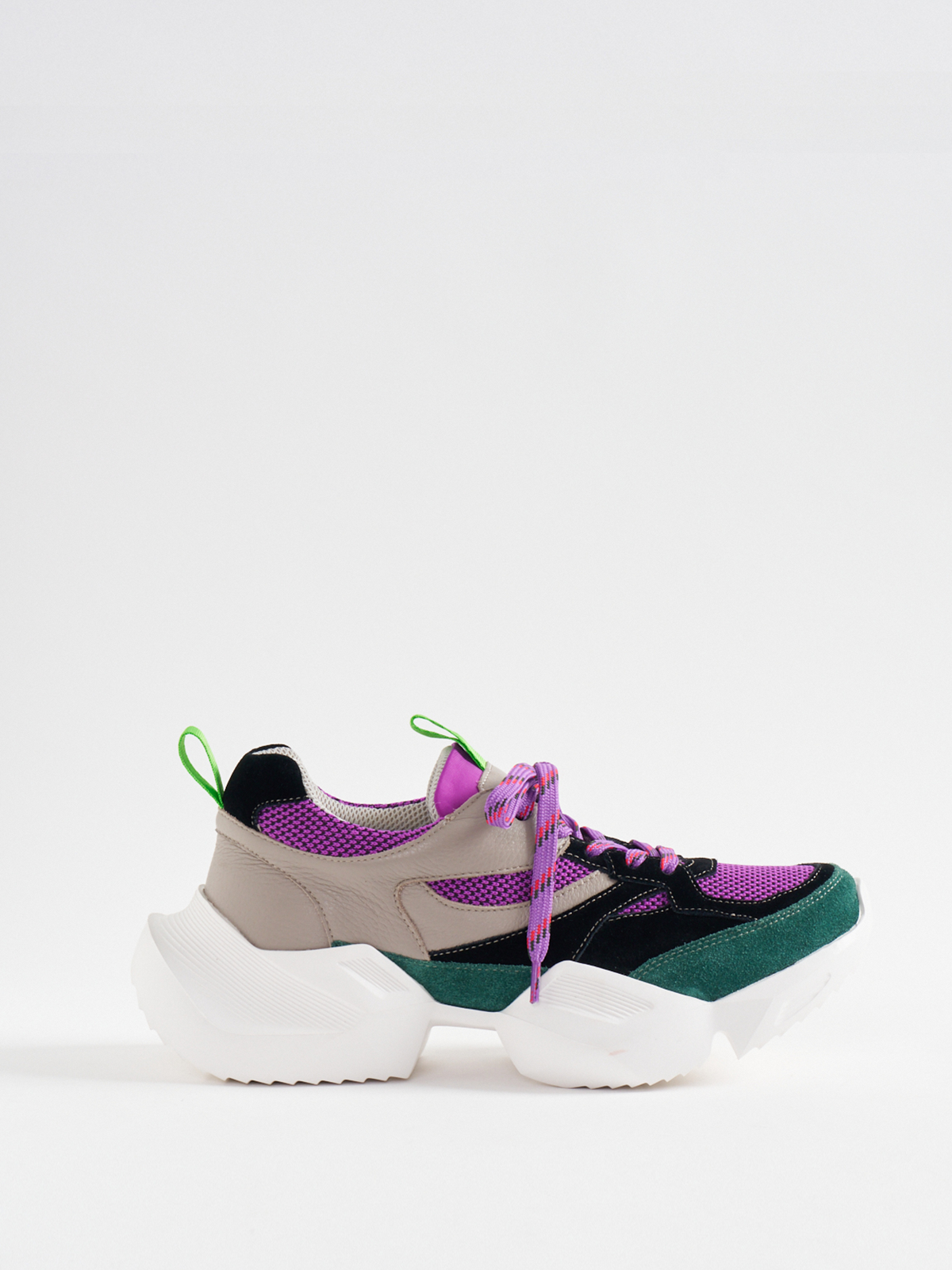 556094 Multi-material sneakers