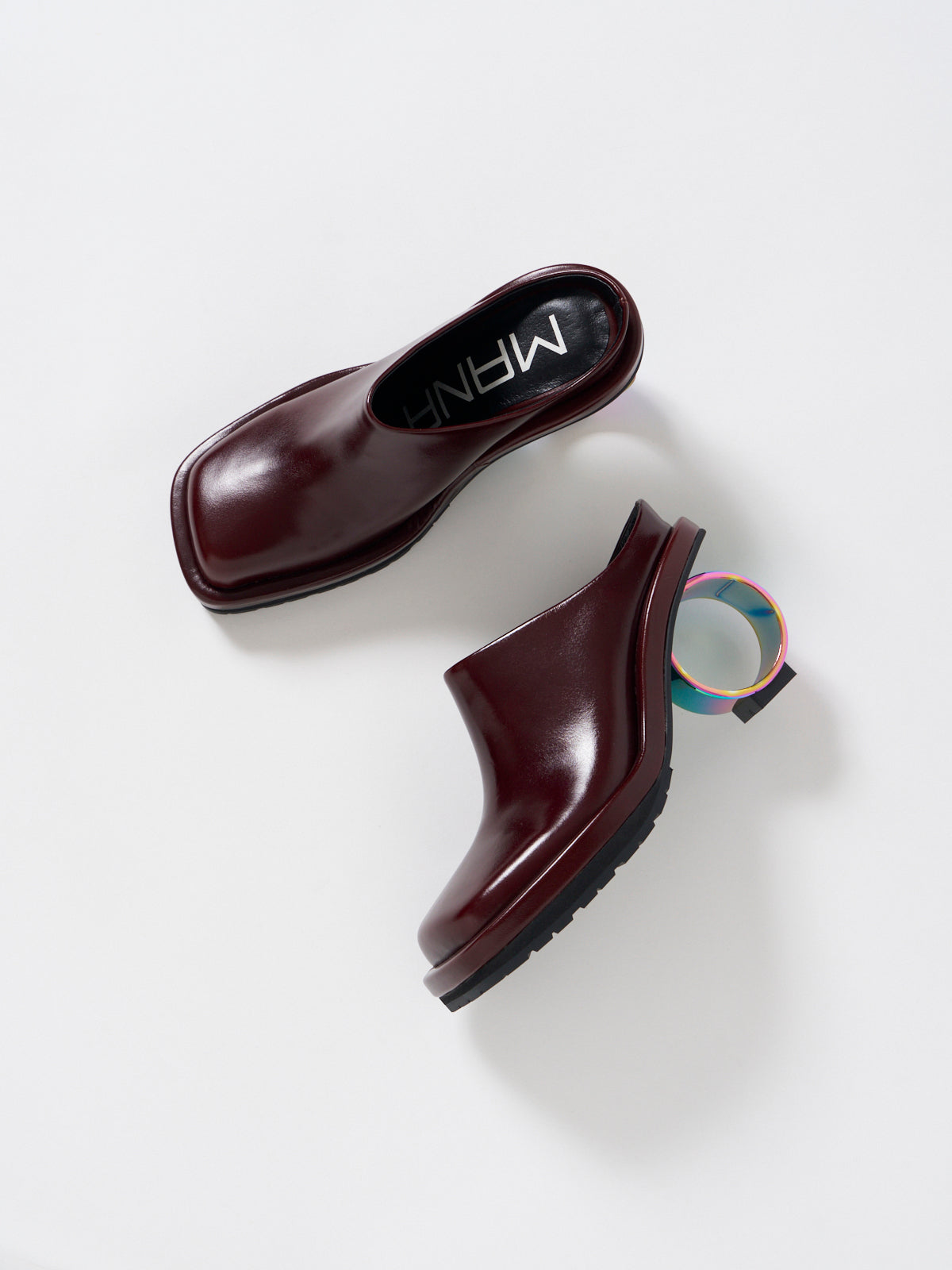 565001 スクエアトゥサークルヒールミュール