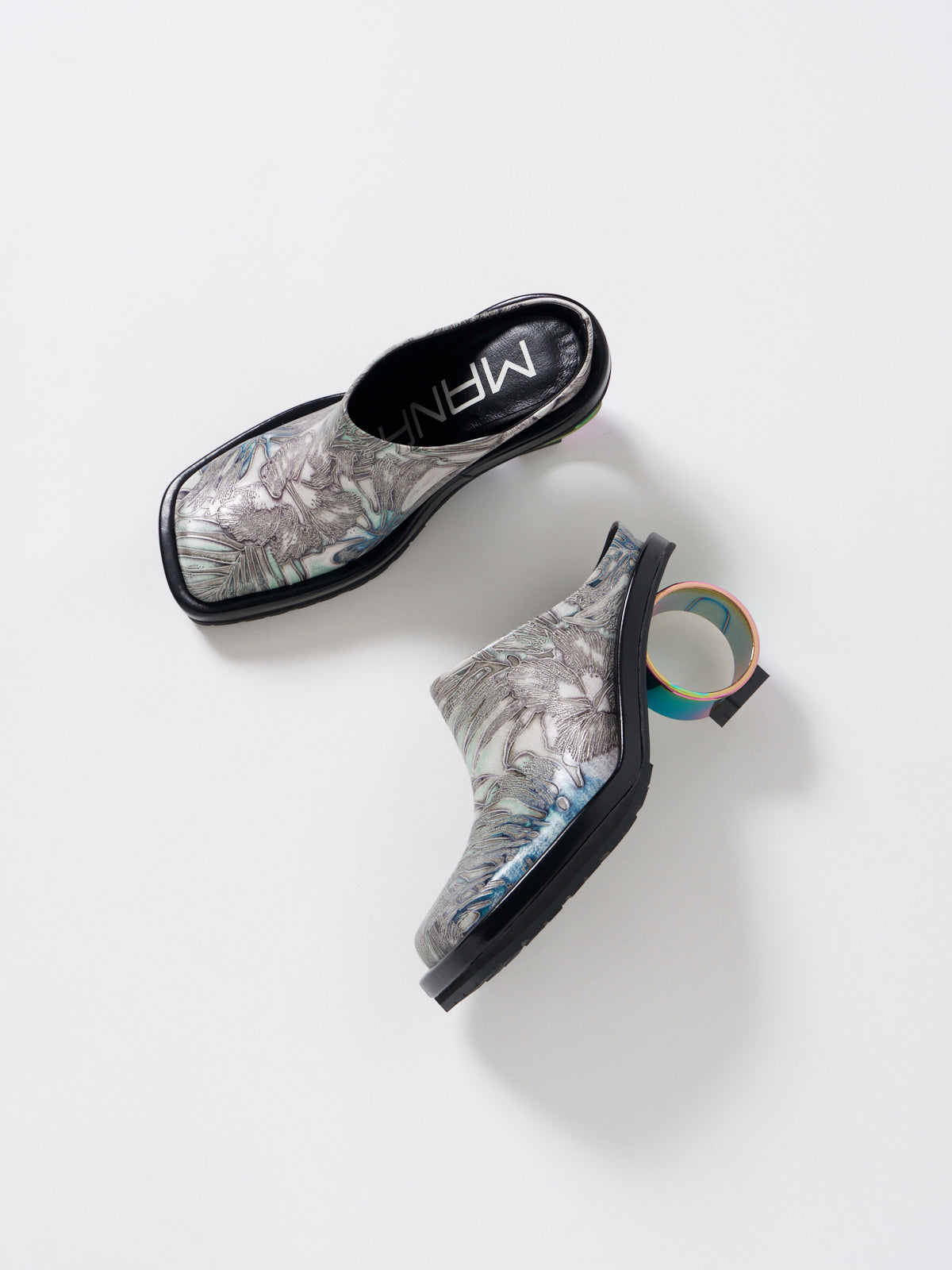 565001 スクエアトゥサークルヒールミュール