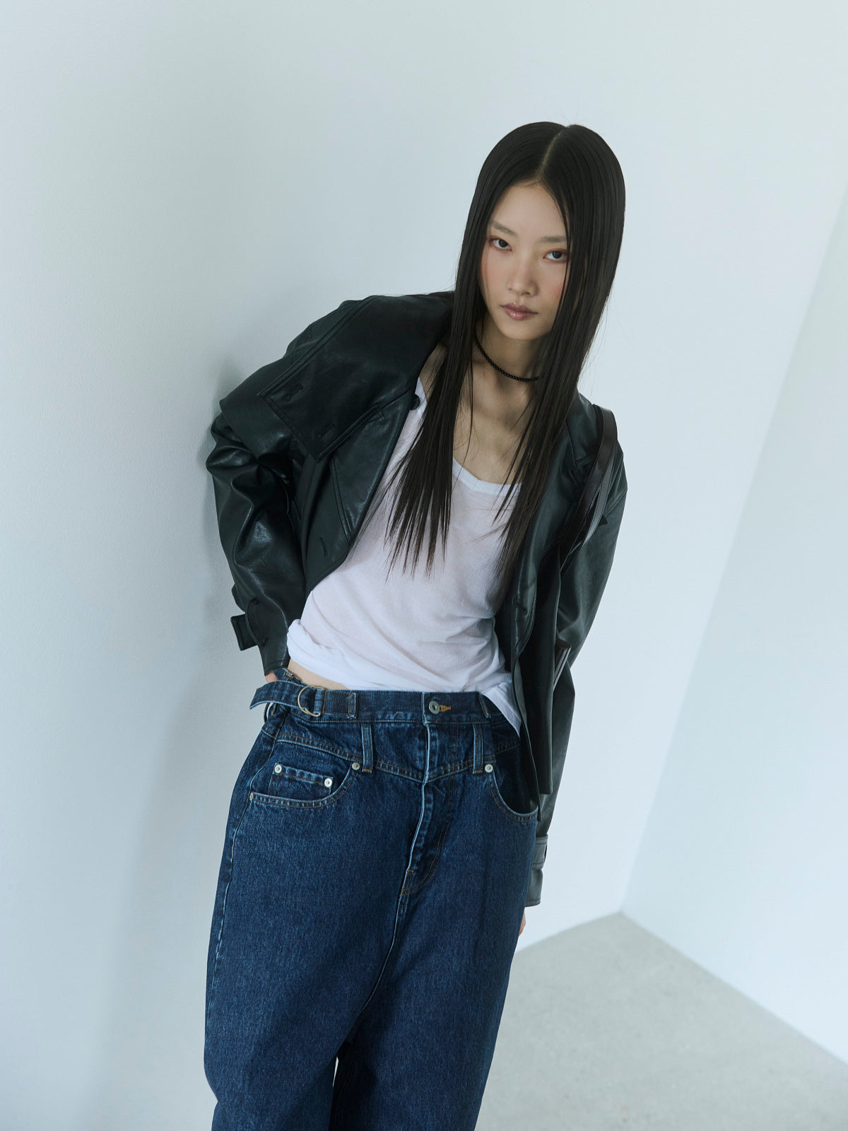 560413 Fake leather jacket