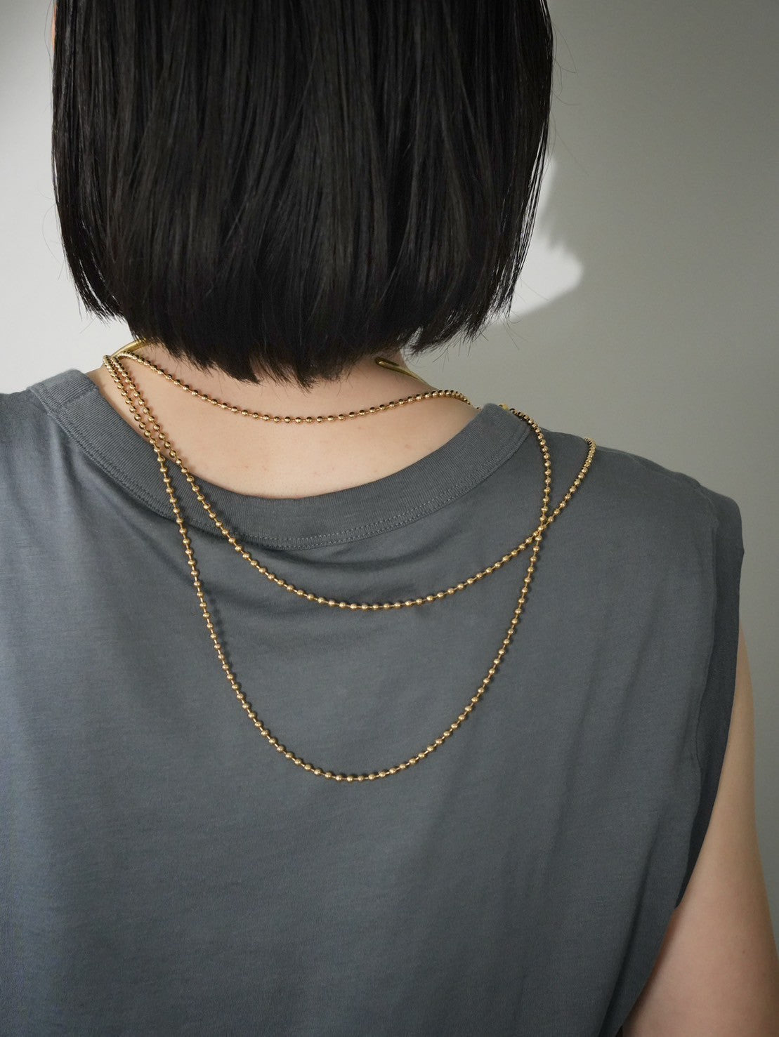 550218 ball chain long necklace