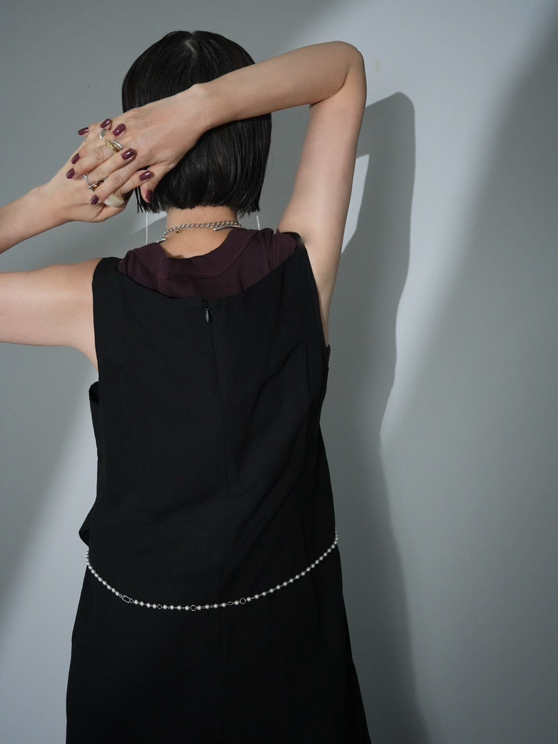 550203 2way body pearl necklace
