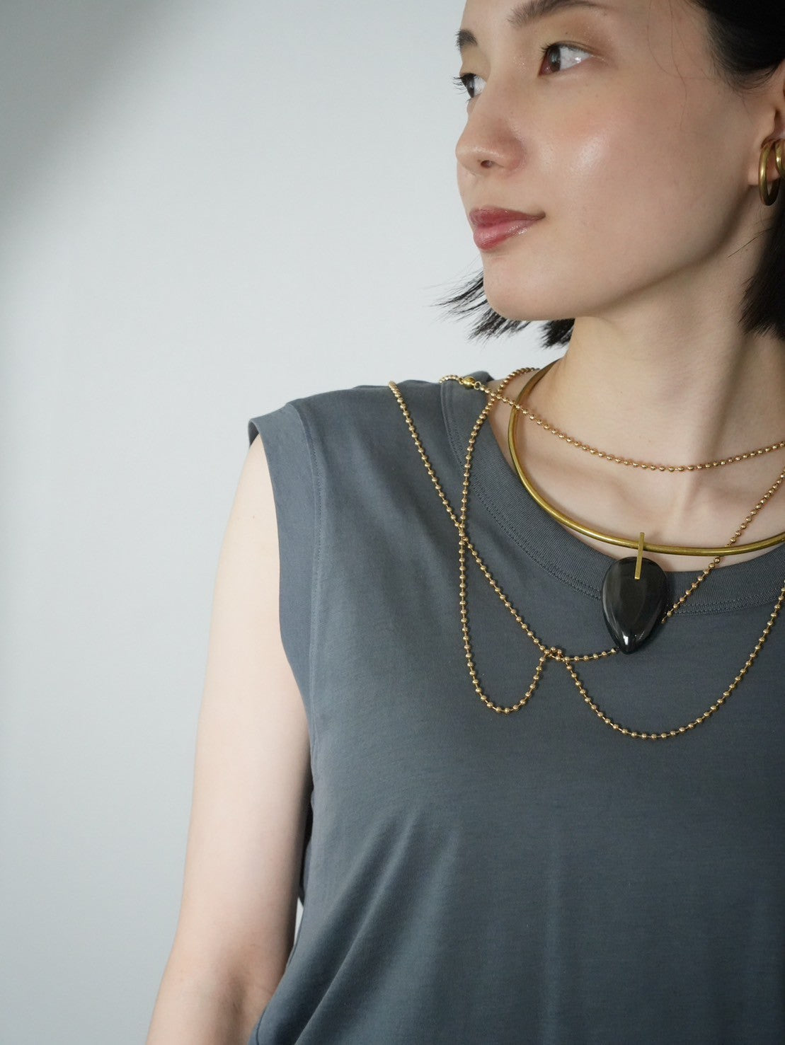 550218 ball chain long necklace