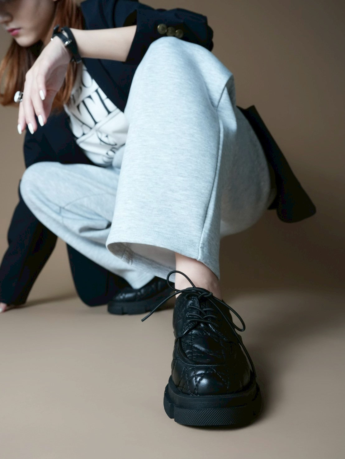 501070 Thick-soled lace-up shoes