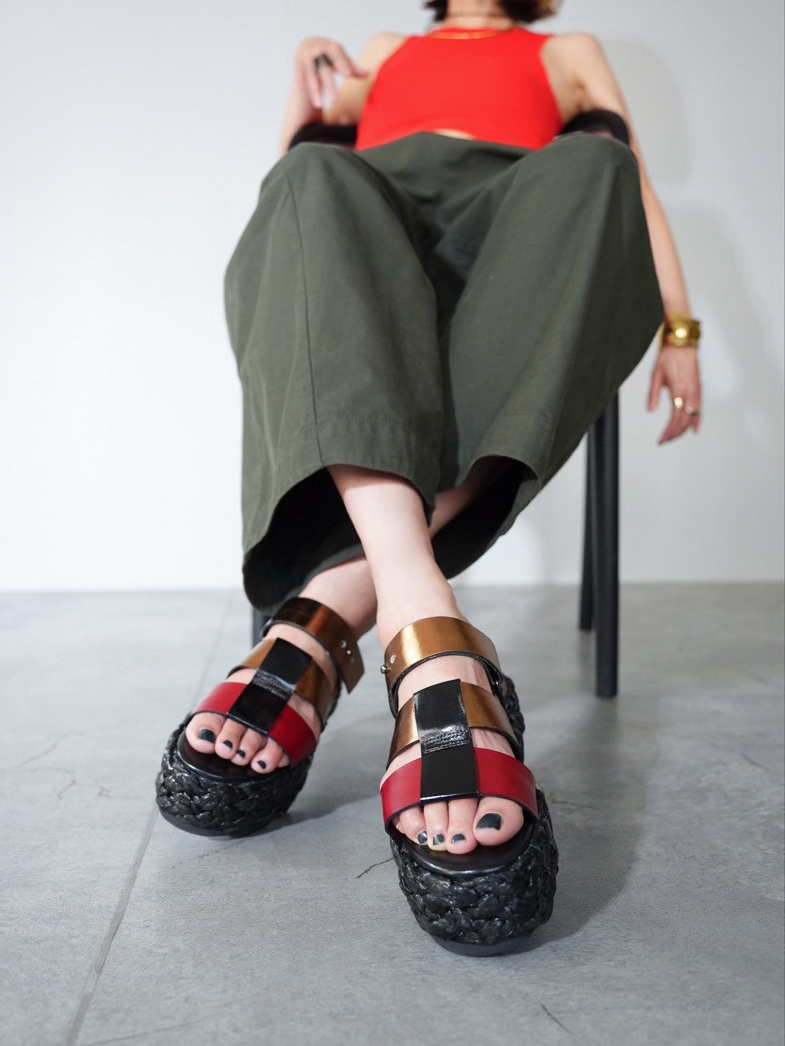 552191 カラーコンビ・ジュートサンダル