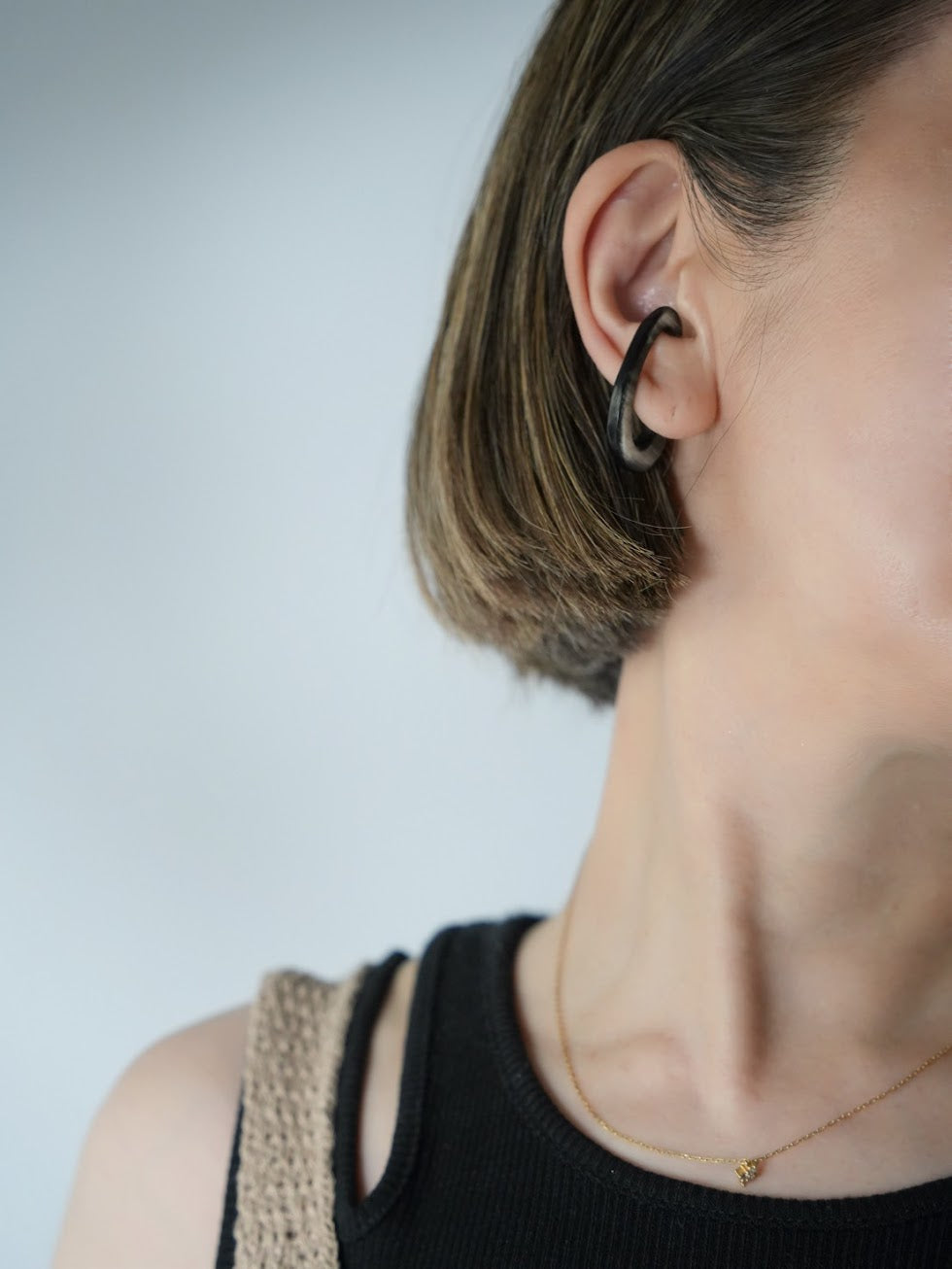 560231 buffalo horn ear cuff