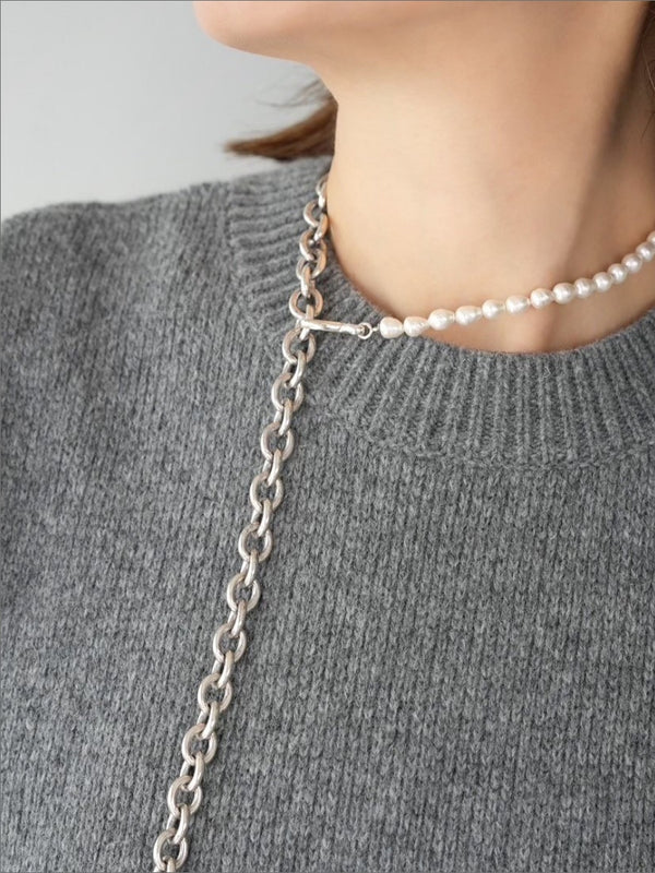 530236 pearl separate chain necklace