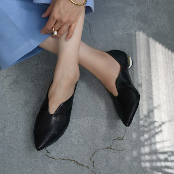 【美品・23AW】マナ　ふかふかバブーシュ　フラットパンプス　24.5 　黒 MANA ふかふかバブーシュ