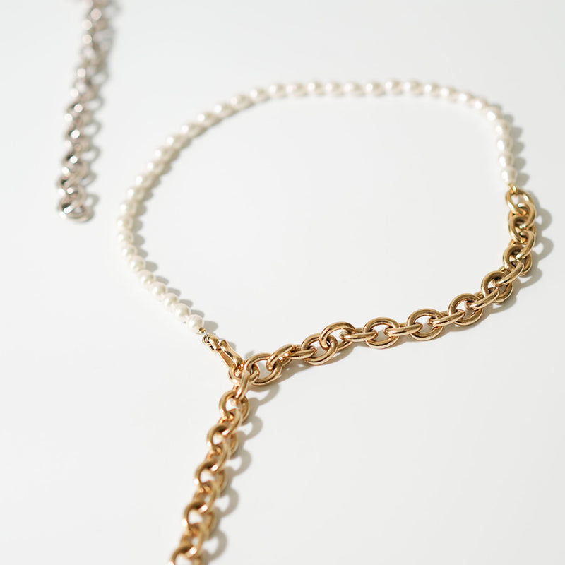 530236 pearl separate chain necklace