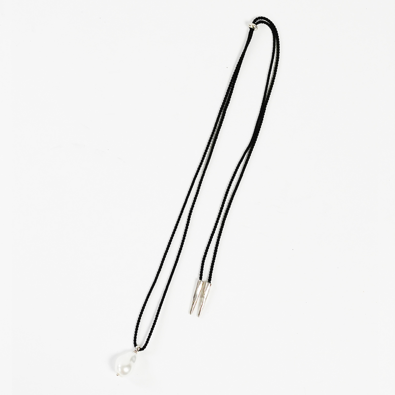 550264 Baroque code long necklace