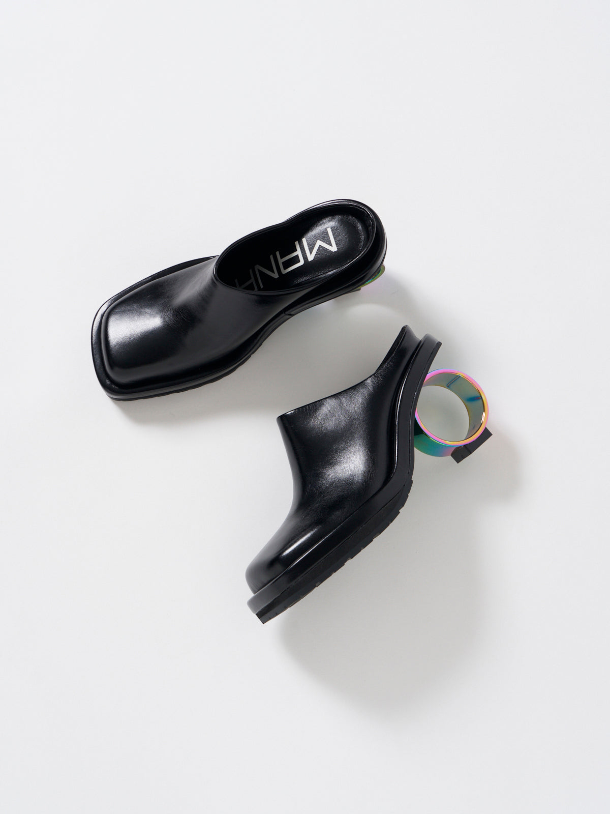 565001 スクエアトゥサークルヒールミュール