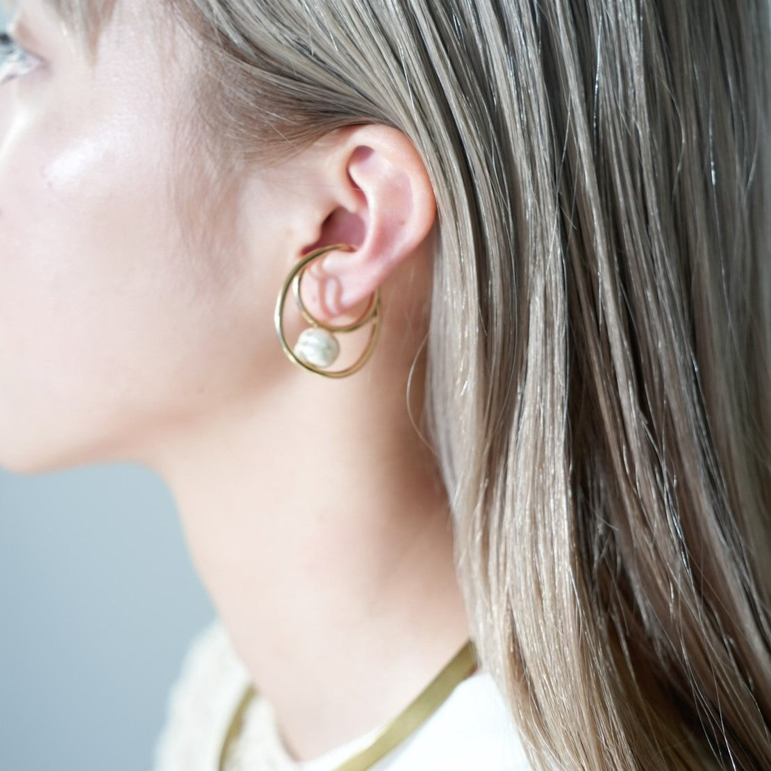 530235 pearl earcuff ring