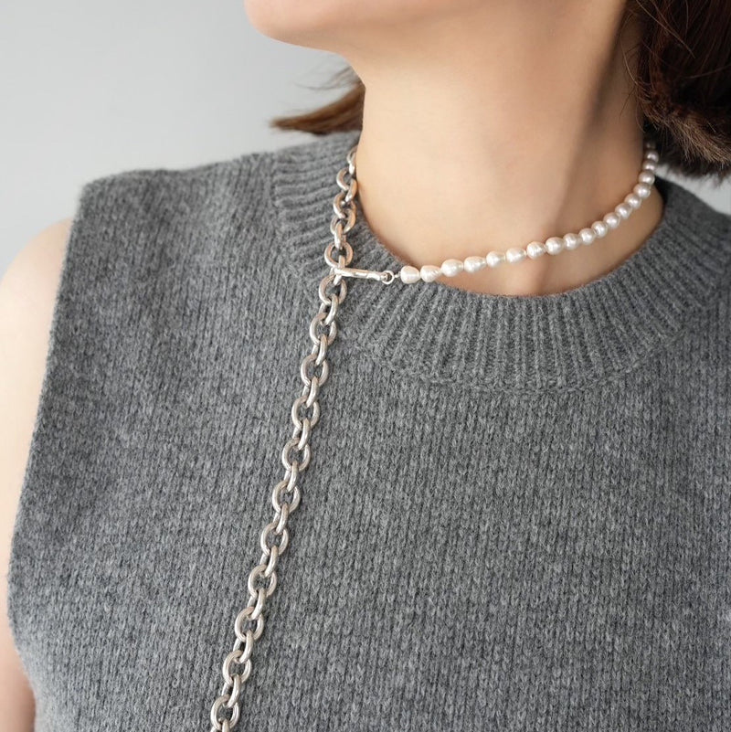 530236 pearl separate chain necklace