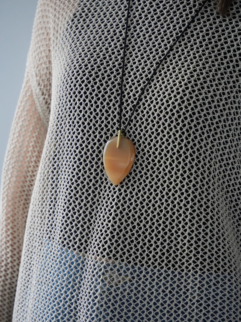 550268 buffalo horn code necklace